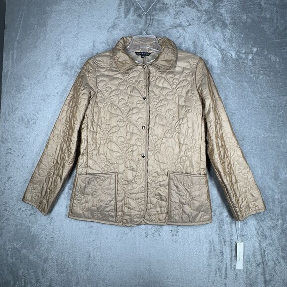 Supply & Demand Jacket Womens Medium‎ Ivory Quilted Casual Bohemian Grannycore - Picture 2 of 11